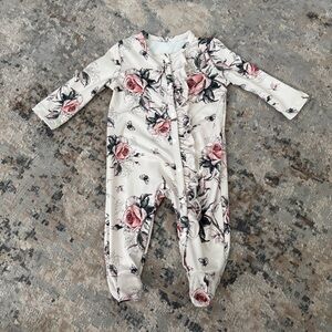 Infant Floral Ruffle Footies